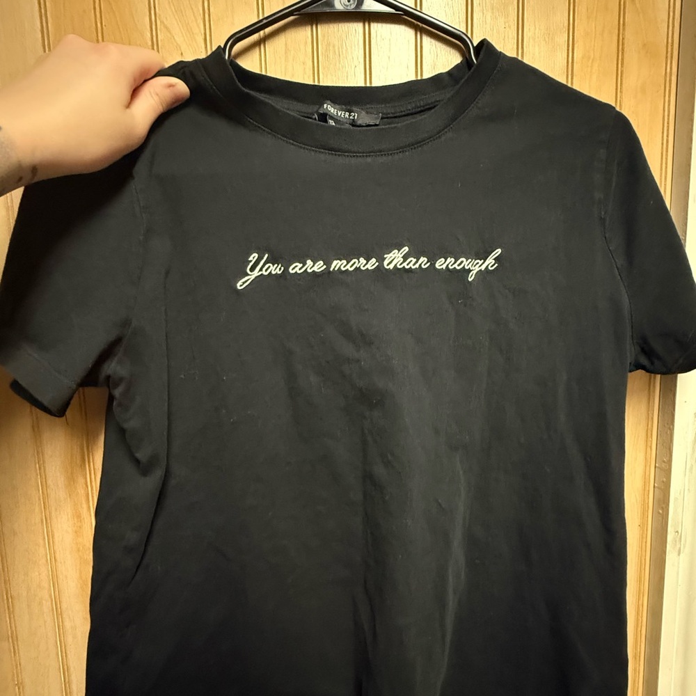 “You are more than enough” Black Graphic T-Shirt